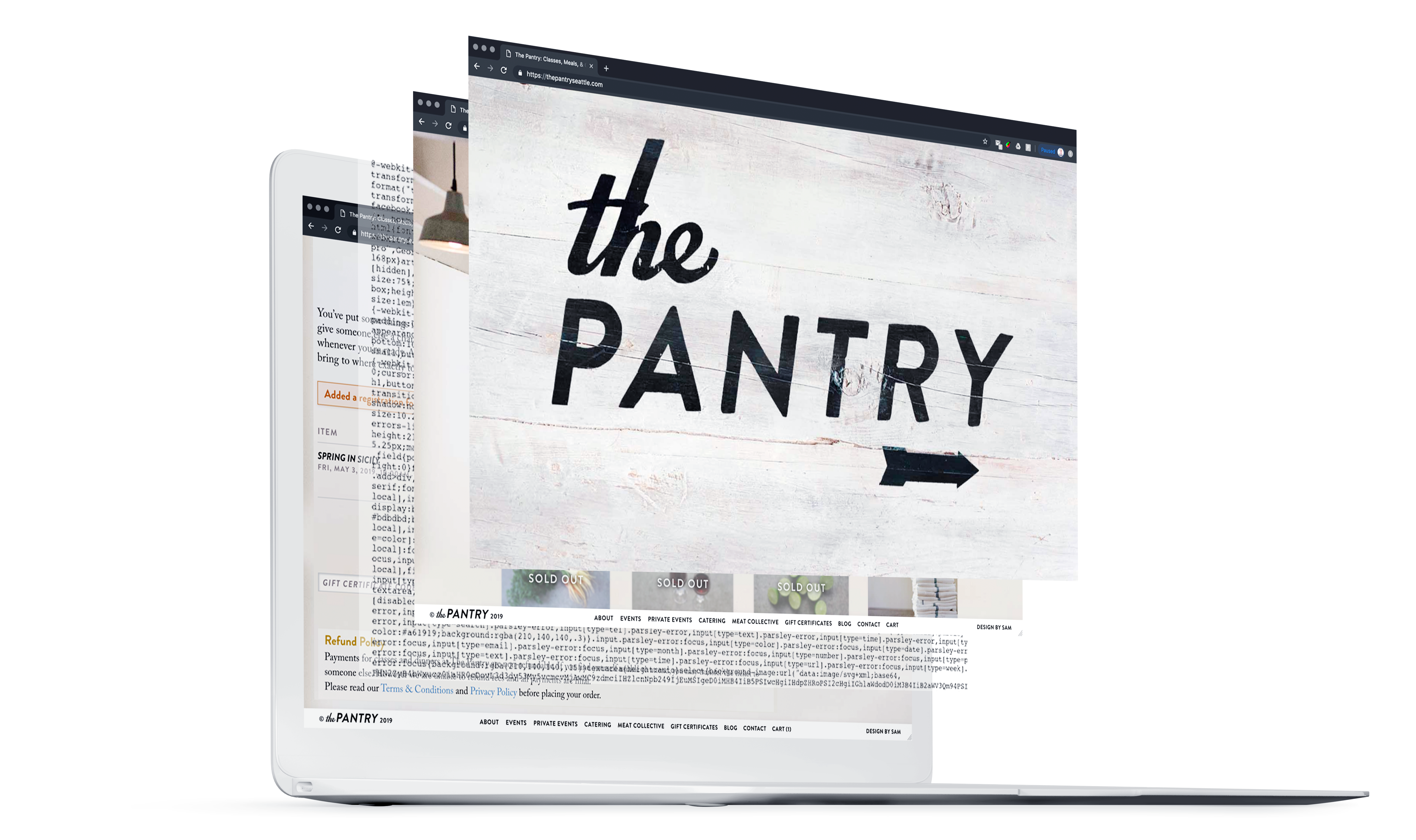 The Pantry Seattle exploded website view
